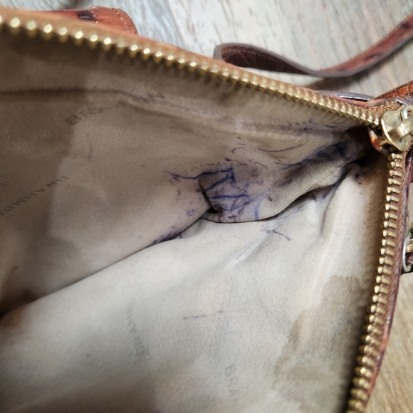 BRAHMIN CROC EMBOSSED LEATHER CROSSBODY PURSE - Picture 12 of 16